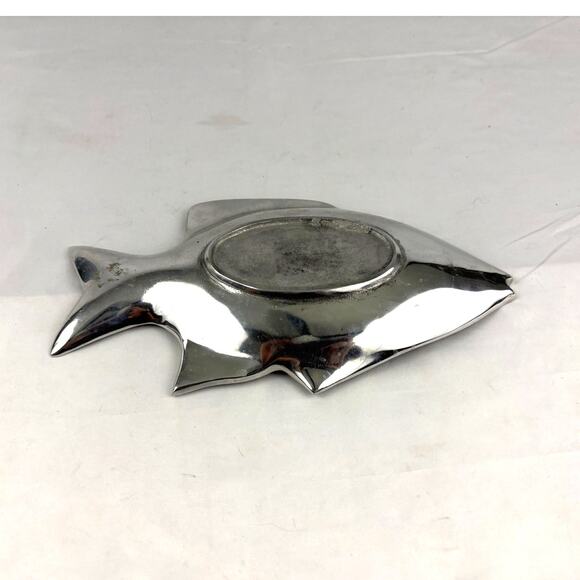 VTG Silver Cast Aluminum Fish Tray 11" Platter Dish - Picture 3 of 13